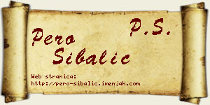 Pero Šibalić vizit kartica
